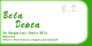 bela depta business card